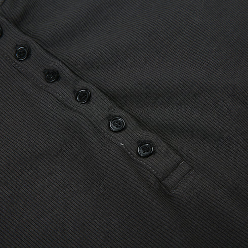 Y2K Slim Fit Brown Crop Top with Button Detail