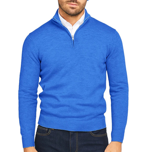Lightweight Men's Quarter Zip Pullover Sweater