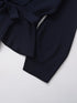 V-Neck Shoulder Pad Knit Blazer for Women