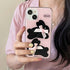 Pink IMD Rabbit Black Bunny Phone Case for iPhone