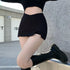 Black High Waist Split Mini Skirt for Women