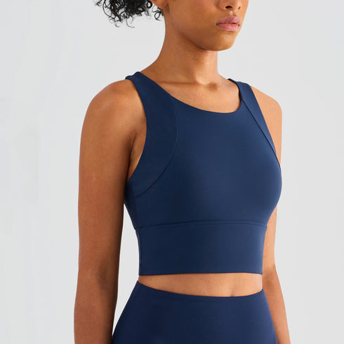Nylon Women's Sports Bra Top for Yoga and Gym