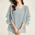 ZANZEA Women's Chiffon Blouse with Ruffled Detail