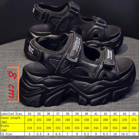 Fujin 8cm Platform Chunky Sandals for Women