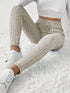 Stylish Ribbed Knitted Base Layer Leggings for Women