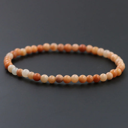 4mm Natural Stone Lapis Lazuli Bead Stretch Bracelet for All