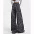 High Waist Camouflage Wide Leg Jeans for Women