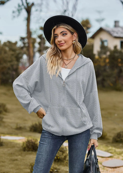 Hooded Zip-Up Sweatshirt for Women