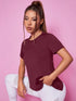 Women's Loose Fit Yoga Top with Mesh Back