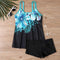 Floral Print Plus Size Tankini Set