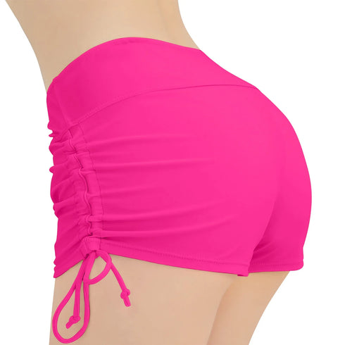 High Waist Adjustable Swim Shorts for Women