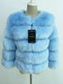 Elegant Faux Fur Coat in Black and White for Women