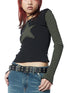 Women's Star Print Long Sleeve Casual T-Shirt