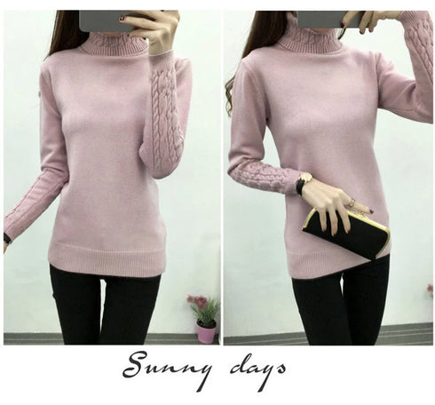 Women's Turtleneck Knitted Sweater