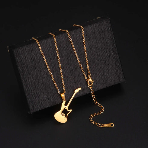 Guitar Pendant Necklace for Women