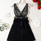 Elegant Black Lace Nightgown for Women
