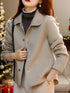 Classic Solid Woolen Coat for Women