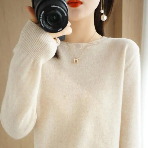 Casual Knitted Pullover Sweater for Women