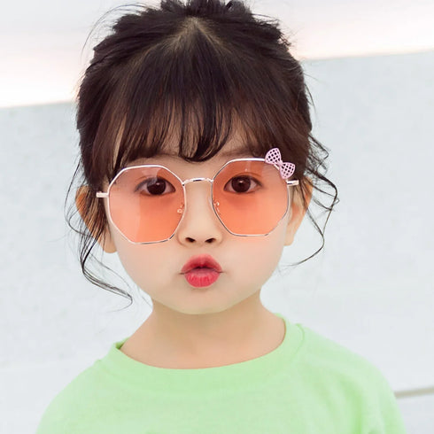 Trendy Fashion Boys and Girls Bow Metal Sunglasses UV400 Eyewear