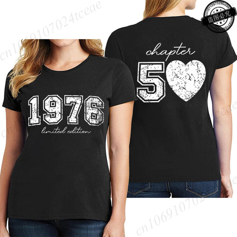 Women's Vintage 1976 O Neck Short Sleeve T-Shirt
