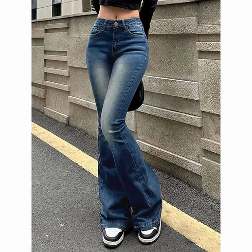 High Waist Flared Jeans for Women