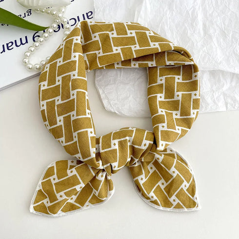 55cm Laies Cotton Linen Square Scarf for Women