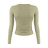 Womens Long Sleeve Bodycon Crop Top - Solid Colours