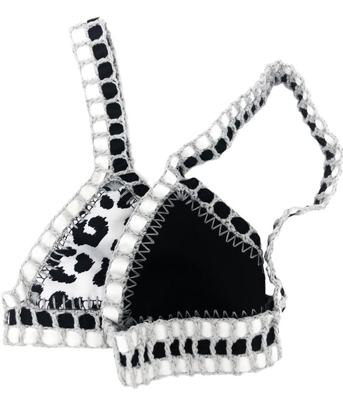 Reversible Leopard Crochet Bikini Set