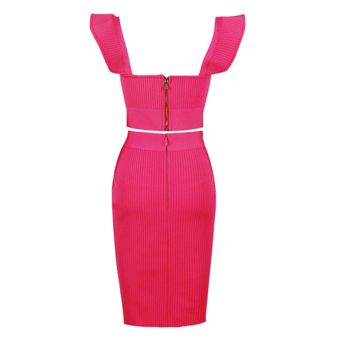 Summer Women’s Bodycon Skirt Suit in Black, Red, and Pink