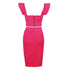 Summer Women’s Bodycon Skirt Suit in Black, Red, and Pink