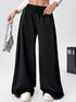 Women's Plus-Size Fleece Wide Leg Pants
