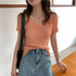 Basic V-neck Ribbed Summer Pullover Sweater