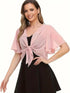 Women's Short Chiffon Cardigan with Front Opening