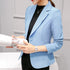 Black Women Blazer Slim Fit Office Work Jacket with Pockets