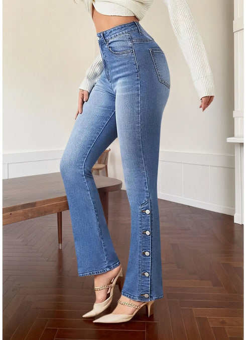 Women's Vintage Flared Denim Trousers