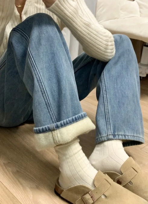 Women's High-Waisted Wide Leg Jeans