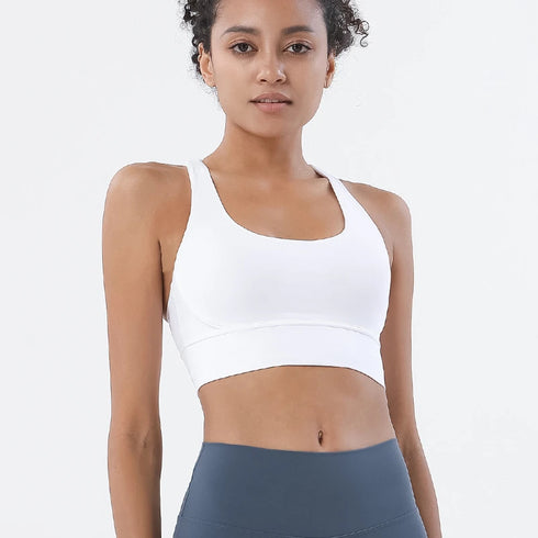 High Support Cross Straps Sports Bra for Women