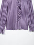 Elegant Purple Plaid Ruffled Blouse for Women