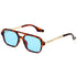 Retro Double Bridge Pilot Sunglasses with Pink Gradient