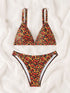 Floral Print Adjustable Bikini Set for Women