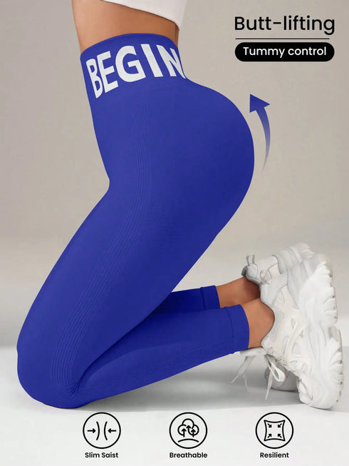 Seamless High Waist Yoga Leggings with Butt-Lifting Design