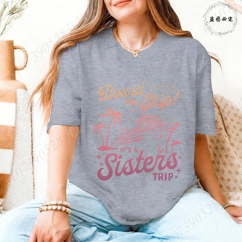 Cruise Ship Graphic T-Shirt for Women