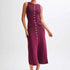 Tossy Knit Ribbed Cardigan Maxi Dress Elegant Sleeveless Style