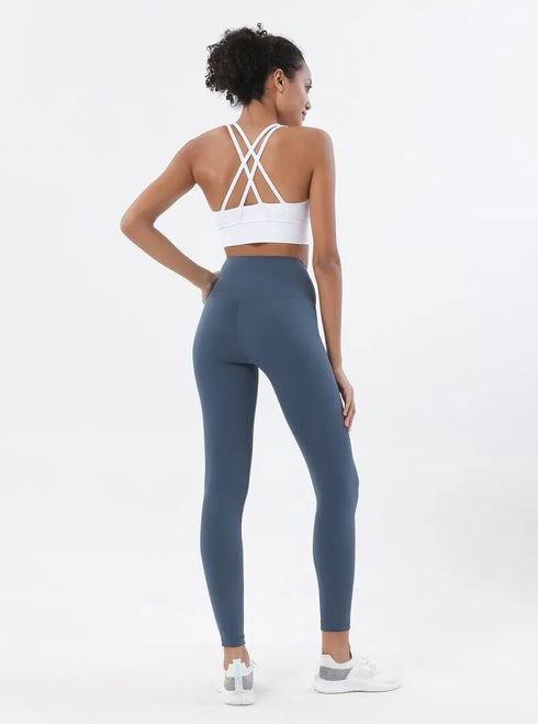 Women's Quick Dry Yoga Sports Bra with Cross Back Design