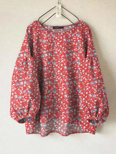 Floral Long Sleeve Blouse for Women