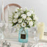 30cm White Silk Peony Bouquet with 5 Large Heads