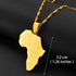 Anniyo Africa Map Pendant Necklace - Silver & Gold