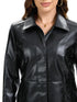 Women's Black Faux Leather Biker Jacket