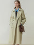 Classic Double-Breasted Mid-Length Trench Coat for Women