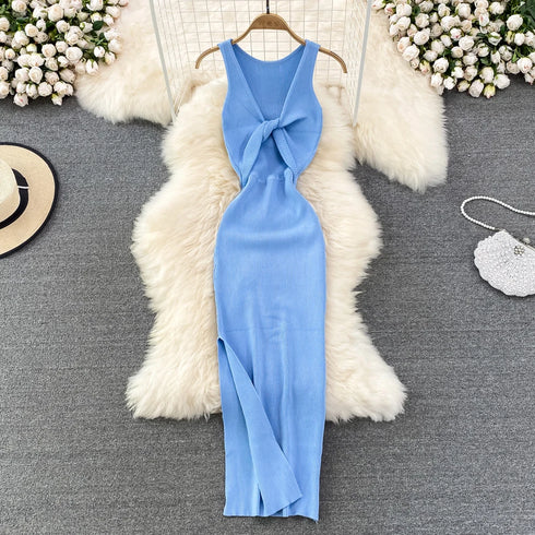 Elegant Wrap Split Maxi Dress for Women